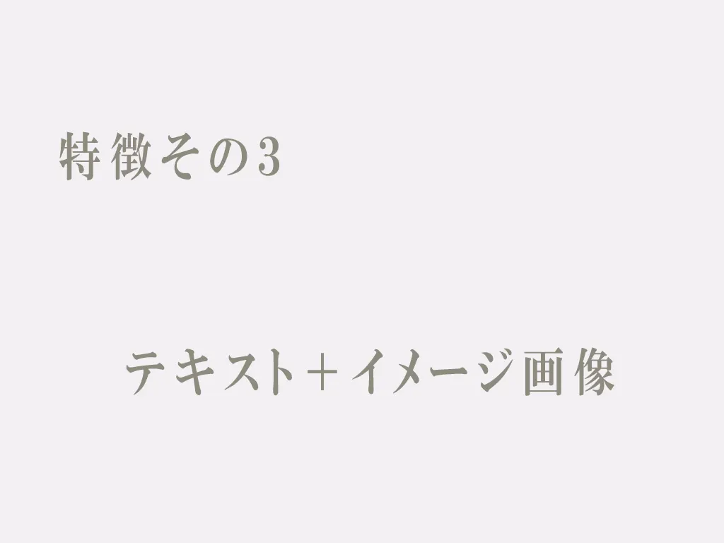 ソルシエールの特徴 その3のイメージ